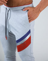 2Way Wide Stripe Pants - Grey