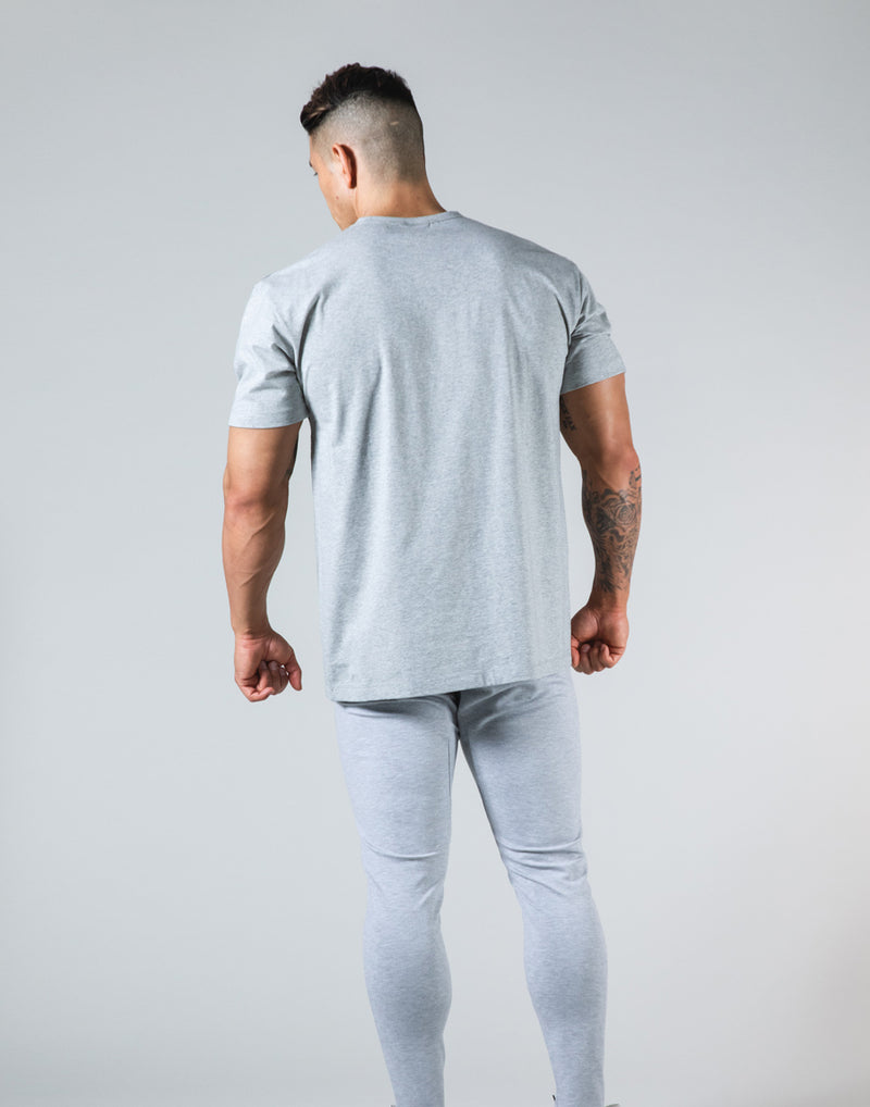 2Way Wide Stripe Standard T-Shirt - Grey