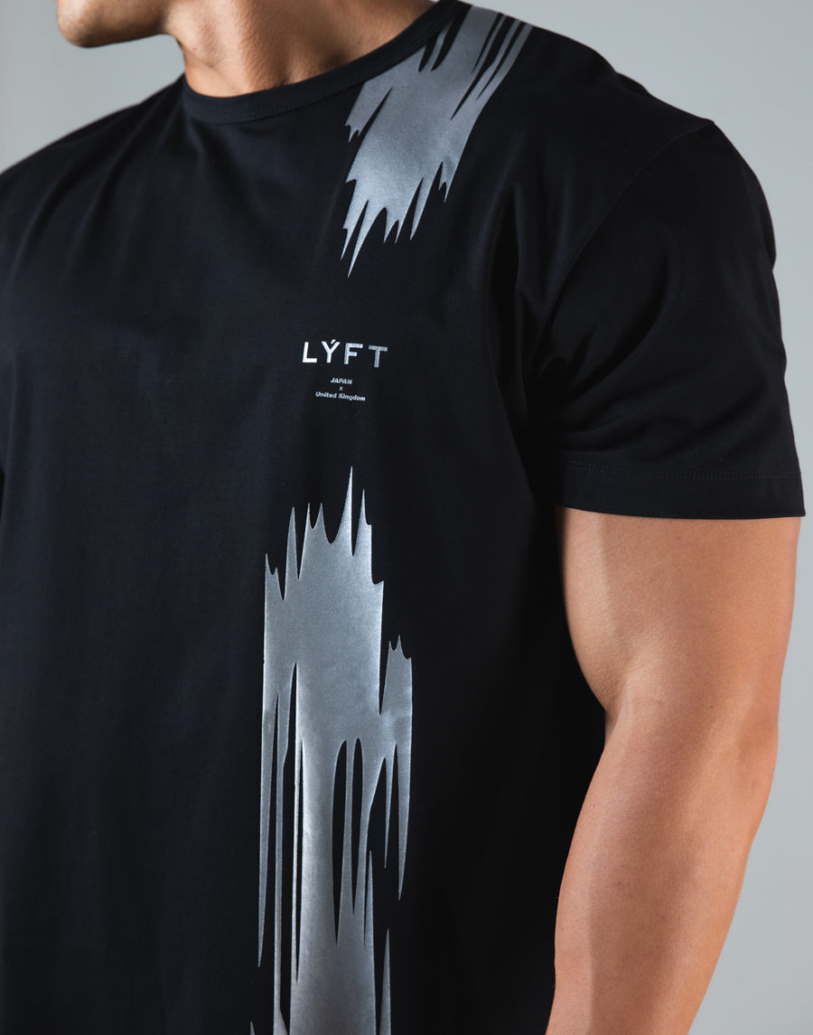 2Way Brush Line Standard T-Shirt - Black