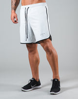 <transcy>Piping Active Shorts --White</transcy>