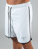 <transcy>Piping Active Shorts --White</transcy>