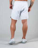Piping Active Shorts - White Stone