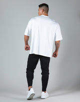 2Way Stone Patch Big T-Shirt "Wide Body" - White