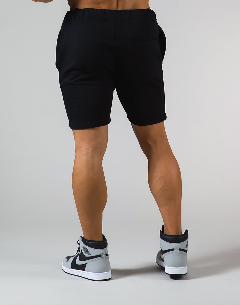 2Way Stretch Sweat Shorts - Black