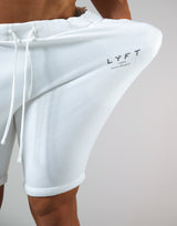 <transcy>2Way Stretch Sweat Shorts --White</transcy>