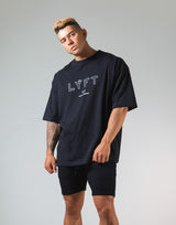 Outline Logo Big T-Shirt "Wide Body" - Black