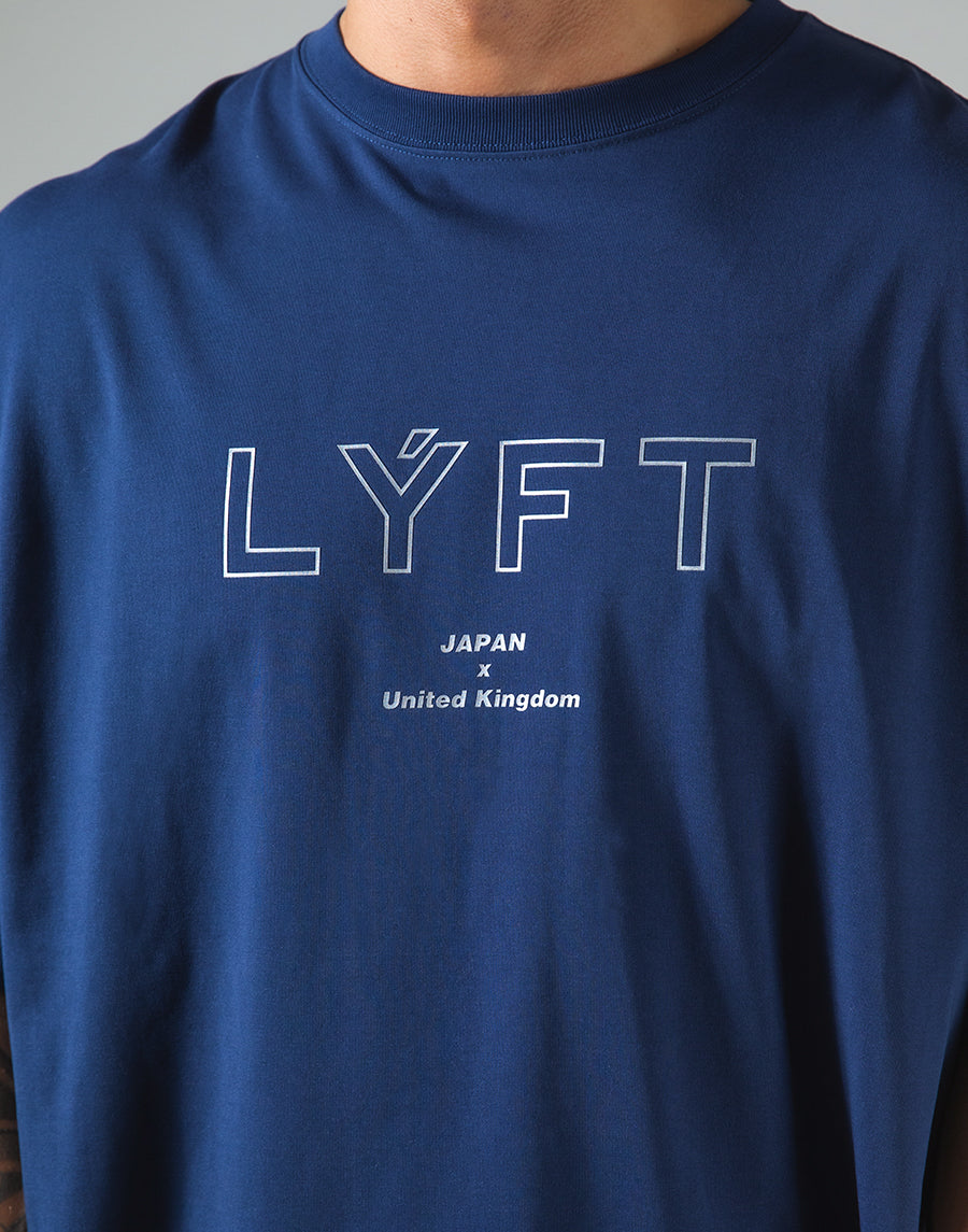 Outline Logo Big T-Shirt "Wide Body" - Navy