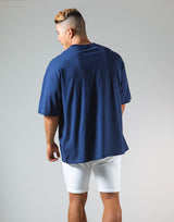 Outline Logo Big T-Shirt "Wide Body" - Navy