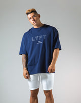 Outline Logo Big T-Shirt "Wide Body" - Navy