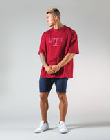 Outline Logo Big T-Shirt "Wide Body" - Red