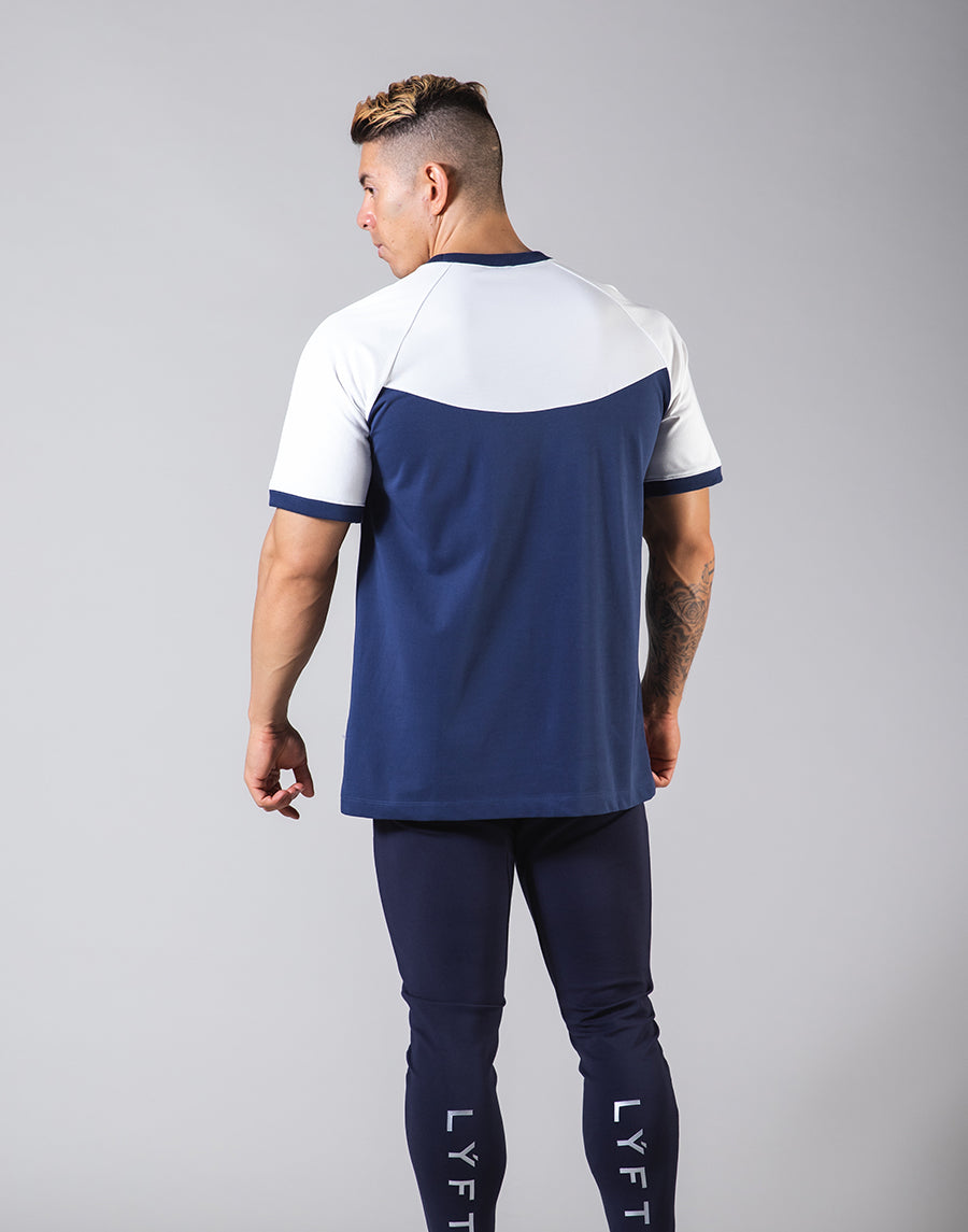 Round Separate Standard T-shirts - Navy