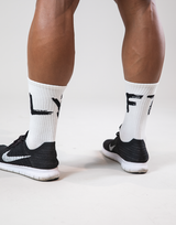 Brush Logo Socks - White