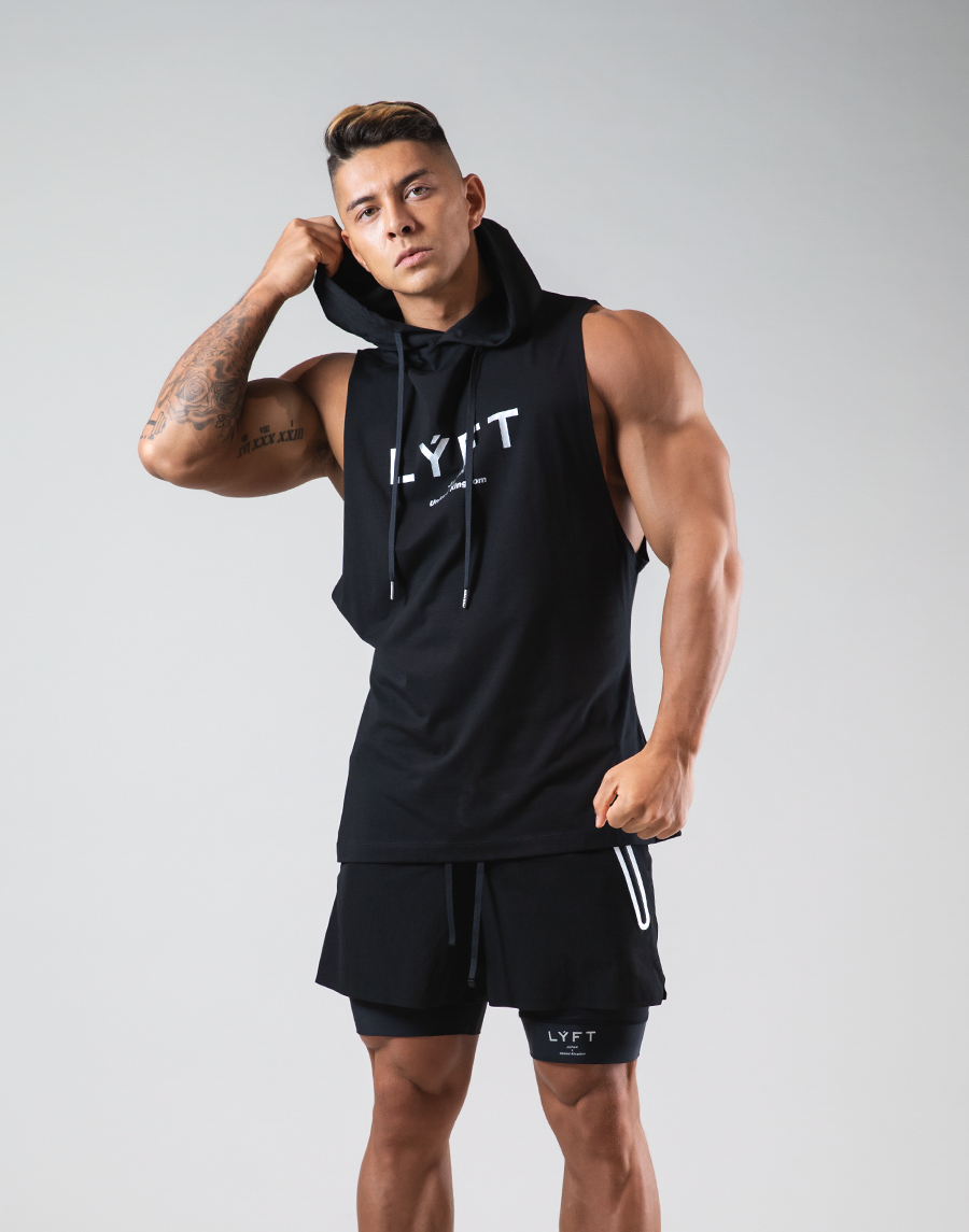 LÝFT 2Way Armhole Hoodie 4 - Black