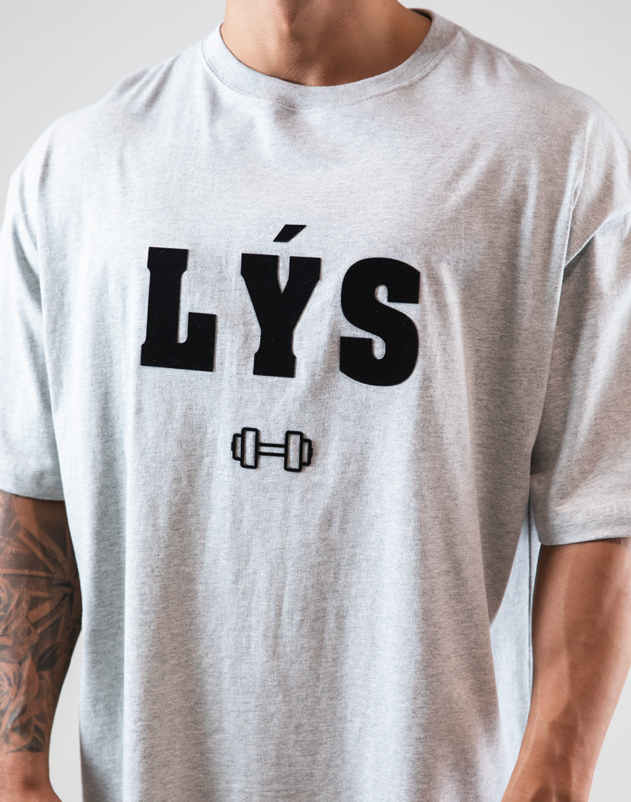 LÝS Logo Big T-Shirt "Wide Body" - Grey