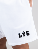 LÝS Logo Sweat Shorts - White