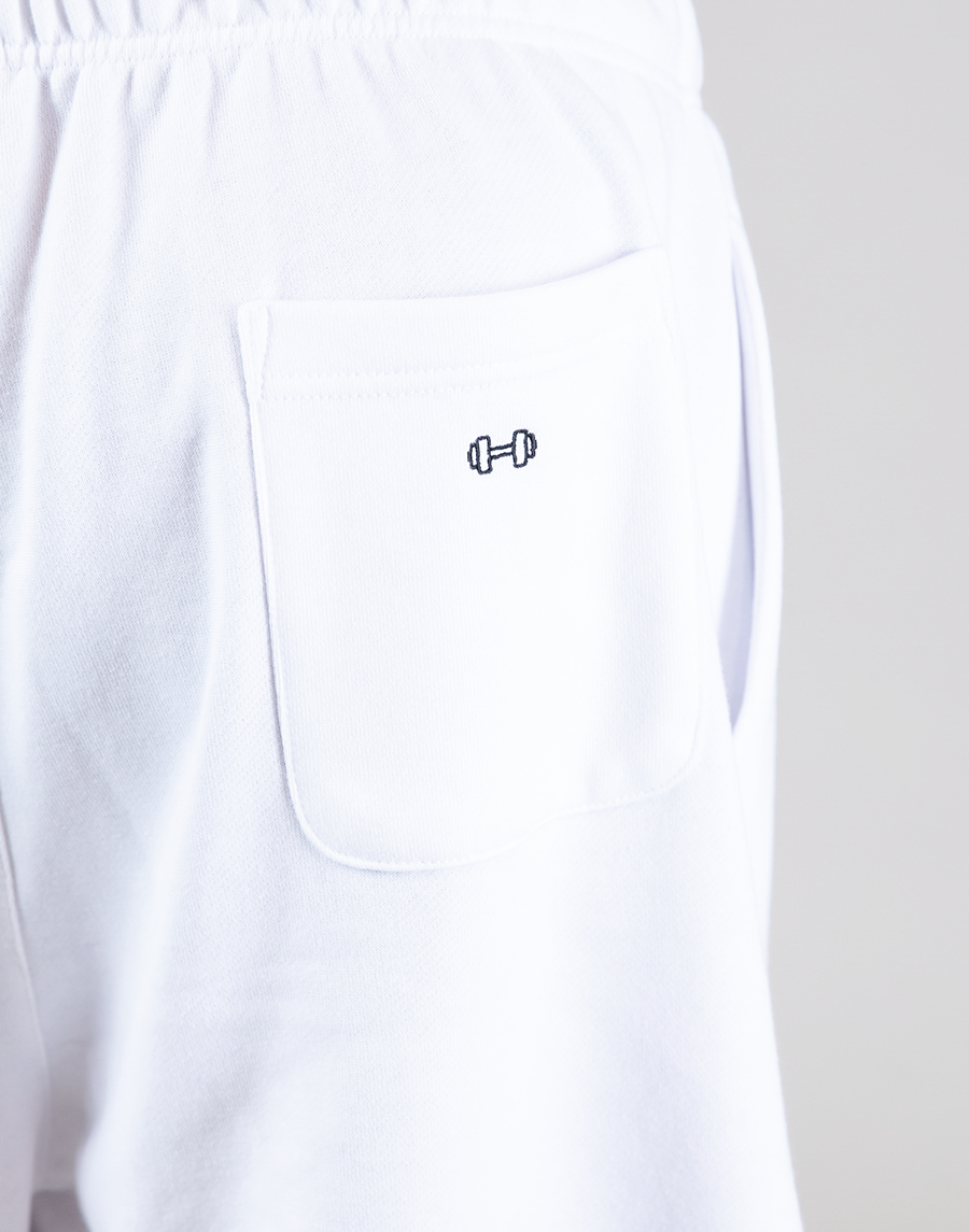 LÝS Logo Sweat Shorts - White