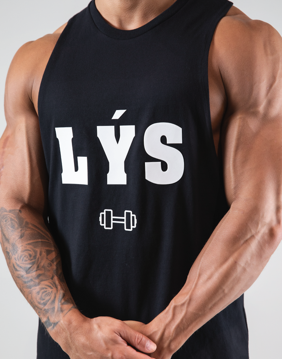 LÝS Logo Drop Tanktop - Black