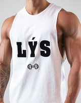 LÝS Logo Drop Tanktop - White