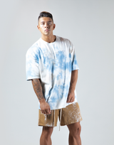 Tie Dye Big T-Shirt - Blue/Beige