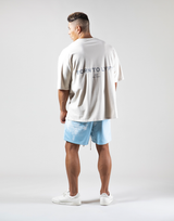 Back Message Vintage Big T-Shirt - Ivory