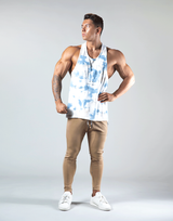 Tie Dye Training Tanktop - Blue/Beige