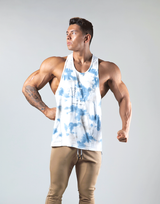 Tie Dye Training Tanktop - Blue/Beige