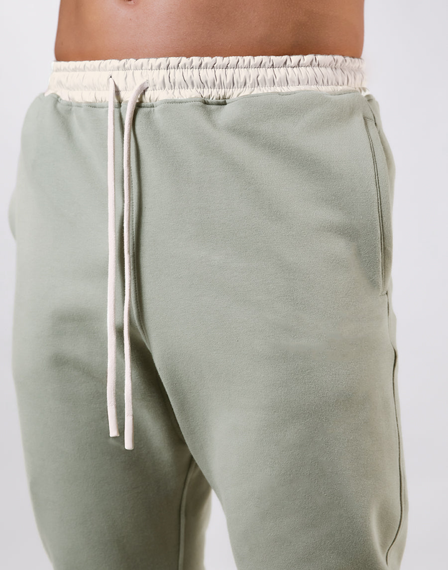 Message Wave Stretch Warm Sweat Pants - Olive