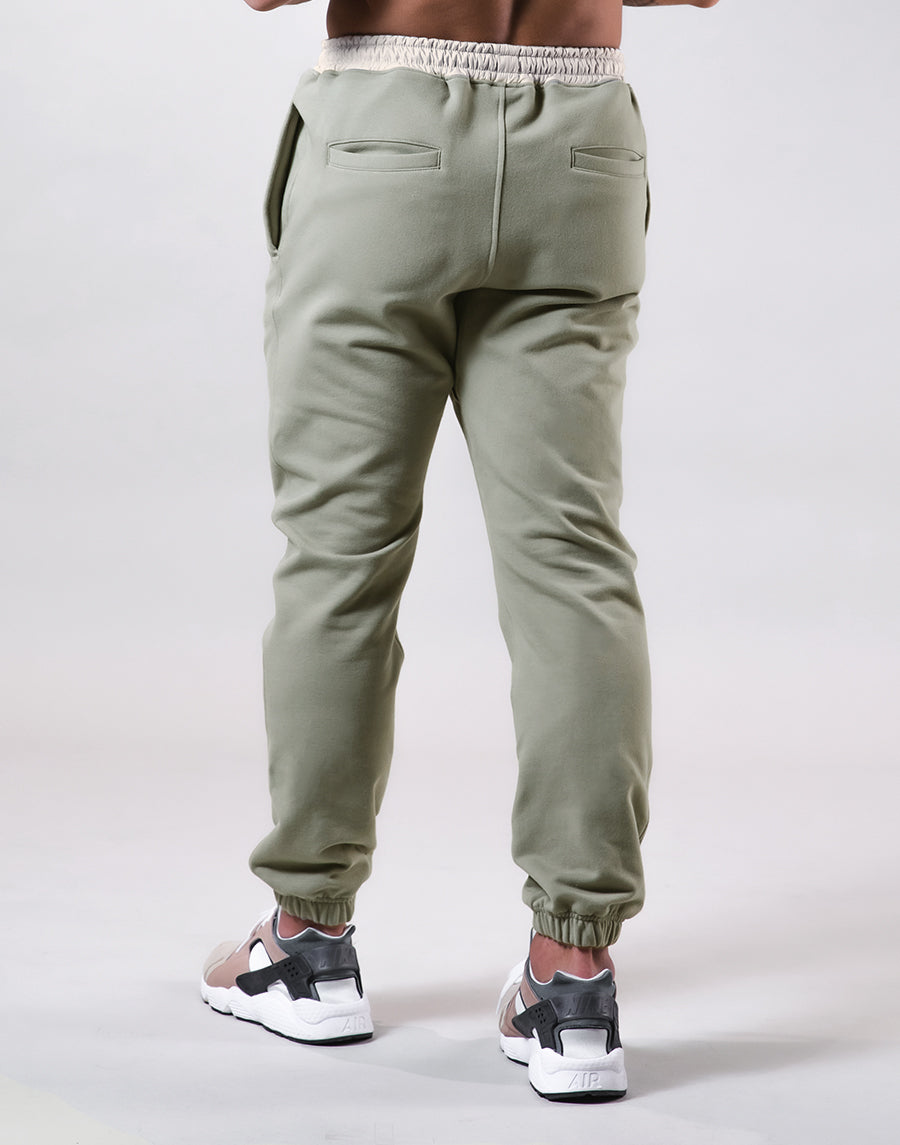 Message Wave Stretch Warm Sweat Pants - Olive