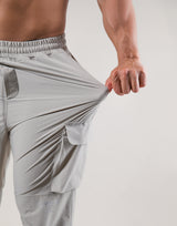 Stretch Nylon Cargo Pants - Grey