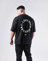 Message Ring Big T-Shirt - Black