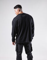 Brush Y Big long Sleeve Tee - Black