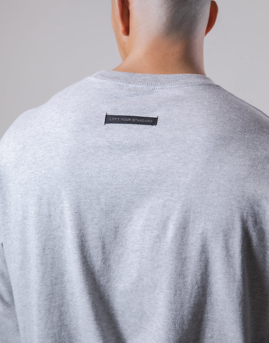 Brush Y Big long Sleeve Tee - Grey
