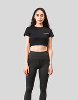 Message Ring Cropped T-Shirt - Black