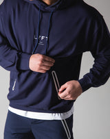 2 way Stretch Utility Pullover Hoodie - Navy