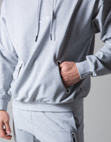 2 way Stretch Utility Pullover Hoodie - Grey