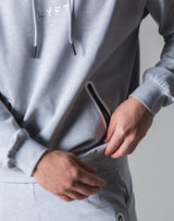 2 way Stretch Utility Pullover Hoodie - Grey