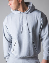 2 way Stretch Utility Pullover Hoodie - Grey