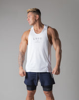 Back Mesh Stretch Training Tanktop - White