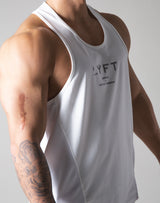 Back Mesh Stretch Training Tanktop - White