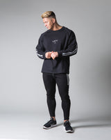 <transcy>2 Line Long Sleeve Big T-Shirt --Black</transcy>