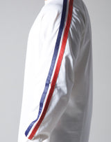 2 Line Long Sleeve Big T-Shirt - White