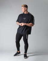 2 Line Big T-Shirt - Black "Wide Body"