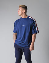 2 Line Big T-Shirt - Navy "Wide Body"