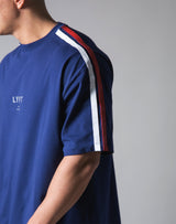<transcy>2 Line Big T-Shirt --Navy "Wide Body"</transcy>