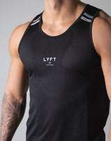 2 Line Mesh Tanktop - Black