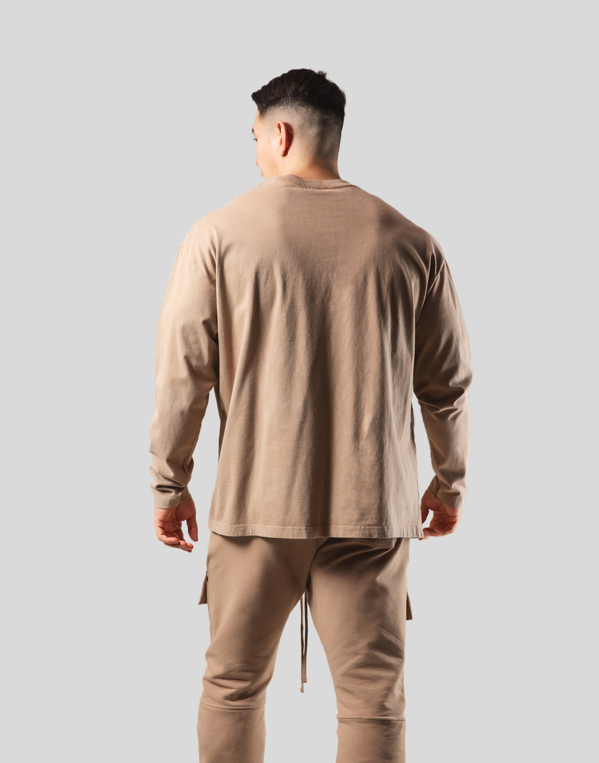 Lion Ring Vintage Long Sleeve Tee - Beige