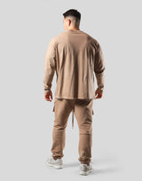 Lion Ring Vintage Long Sleeve Tee - Beige