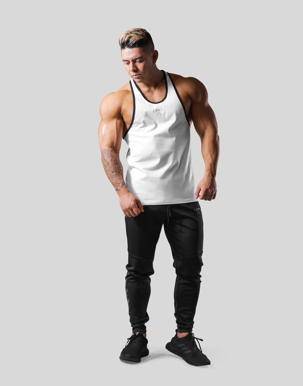 Piping Training Tanktop - White/Black