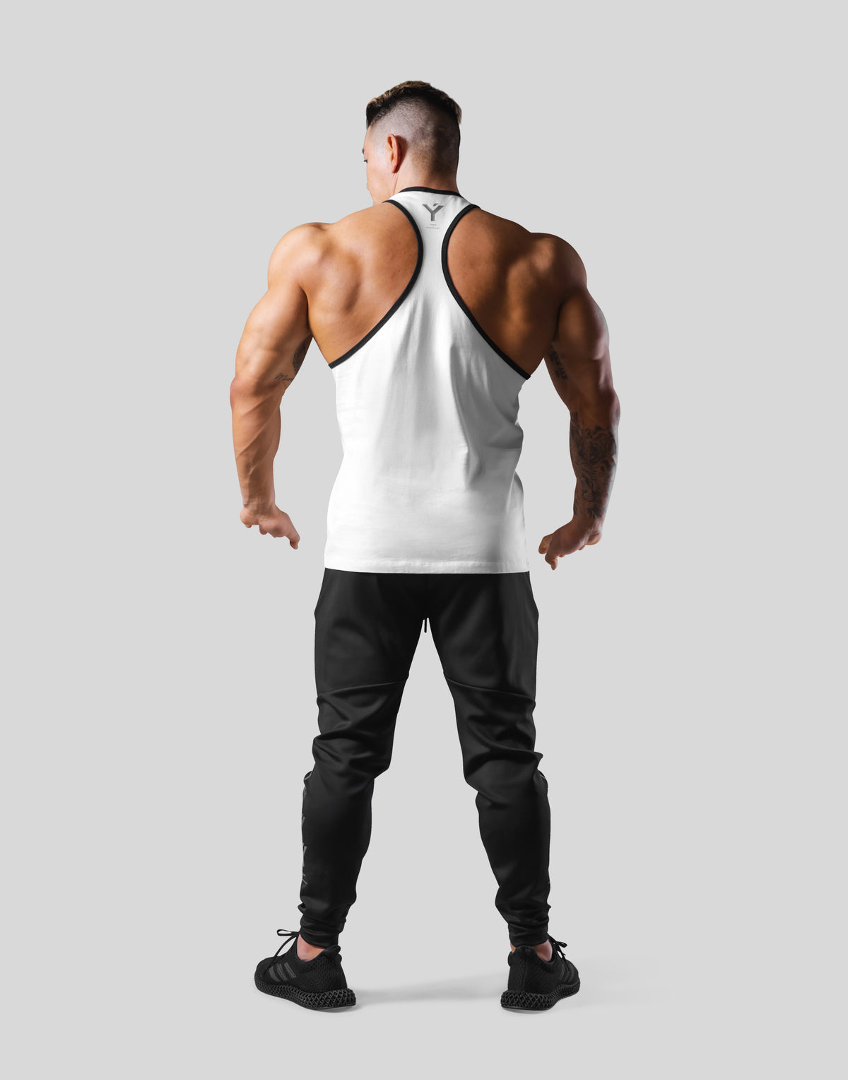 Piping Training Tanktop - White/Black