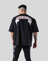 Back Arch Flag Big T-Shirt - Black